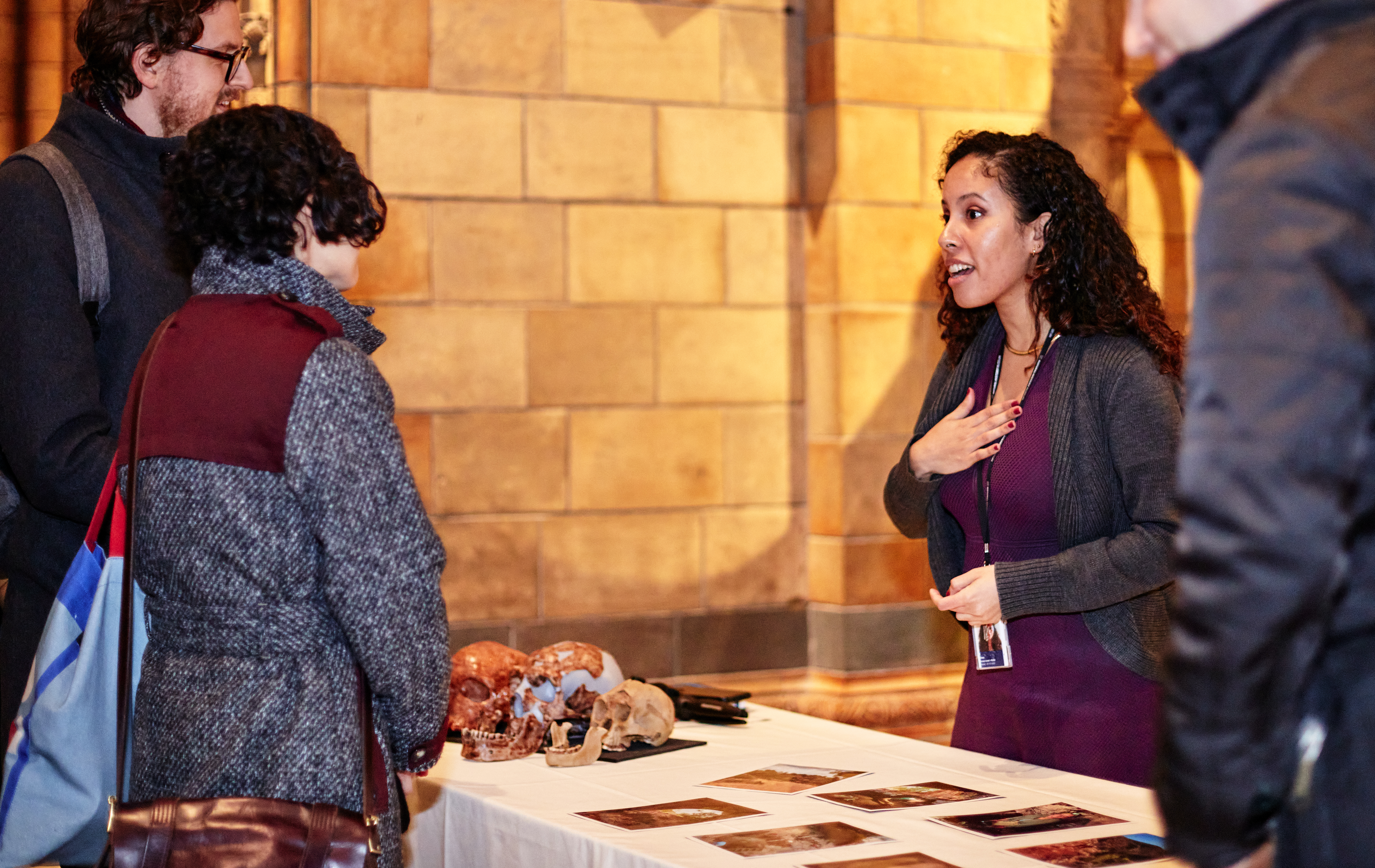 Jeannette at Explorers' Night in the Natural History Museum